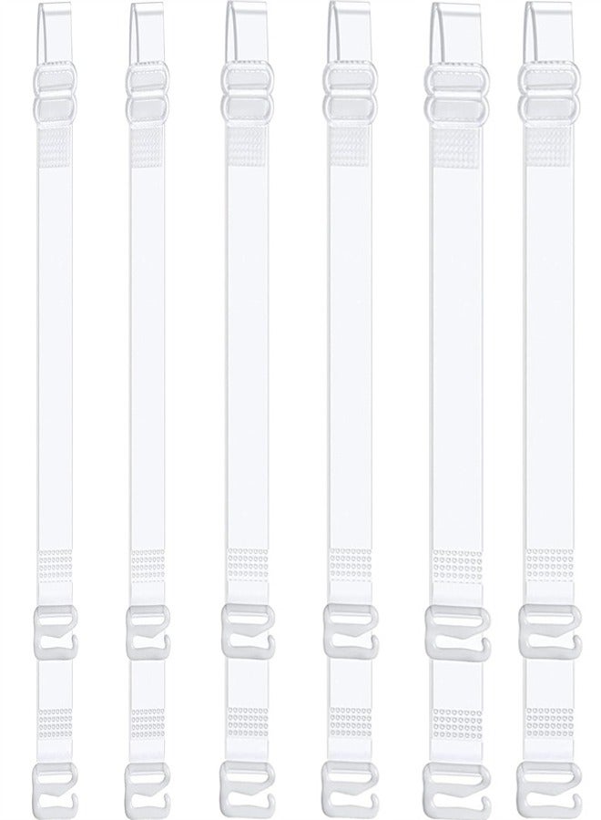 Clear Bra Straps, 3 Pair Adjustable Bra Strap Soft Transparent Shoulder Strap, Non-Slip Adjustable Bra Shoulder Straps Clear Straps for Women Strapless Bras