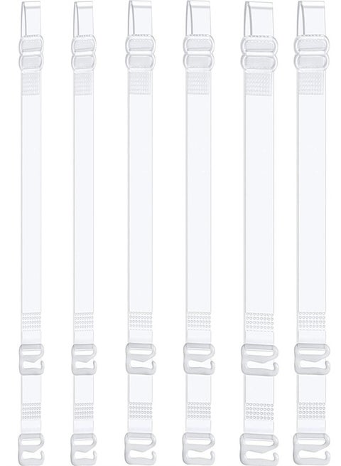 Clear Bra Straps, 3 Pair Adjustable Bra Strap Soft Transparent Shoulder Strap, Non-Slip Adjustable Bra Shoulder Straps Clear Straps for Women Strapless Bras
