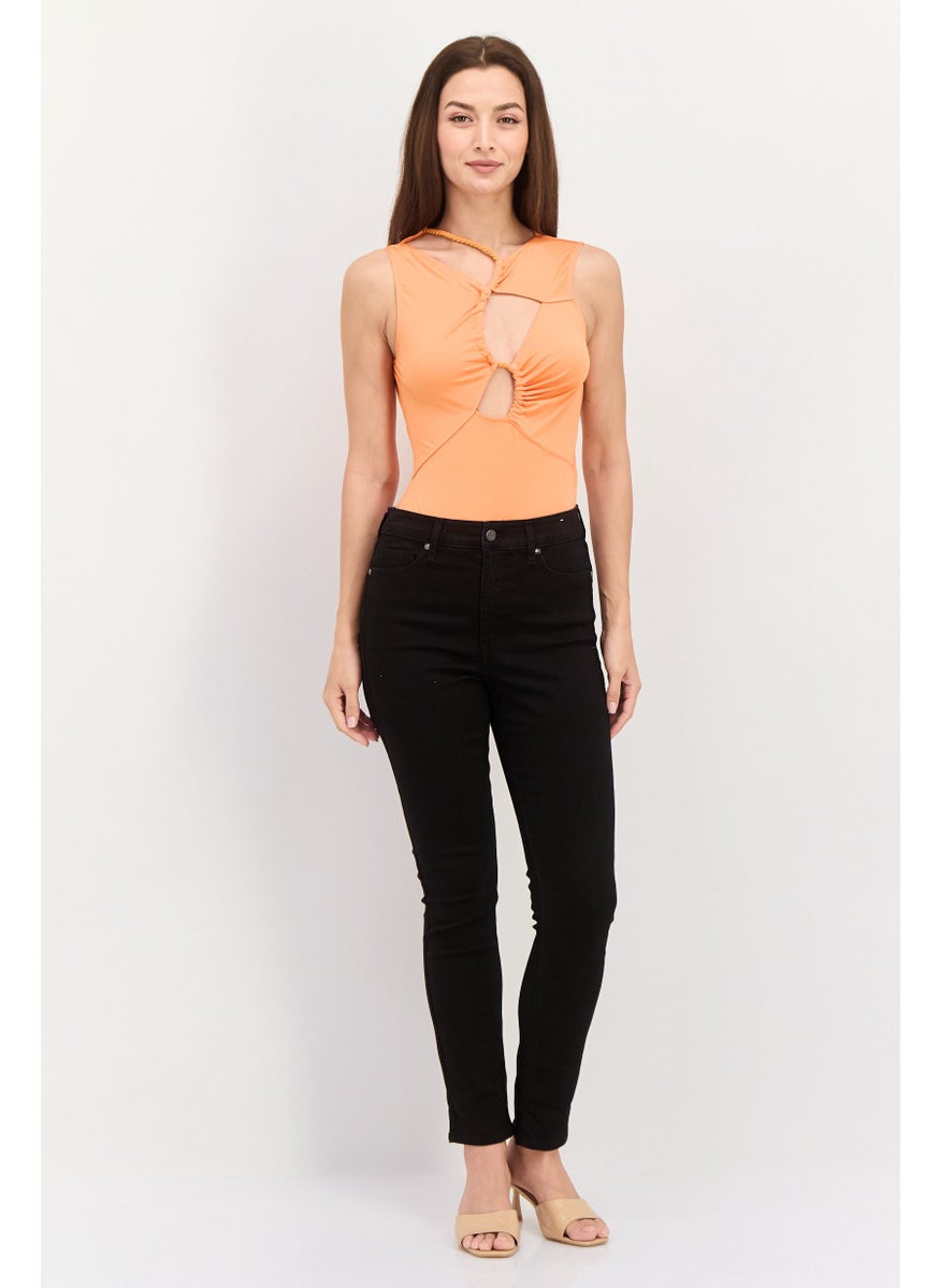 RIVER ISLAND Women Cut Out Sleeveless Bodysuits, Orange  - Image 2