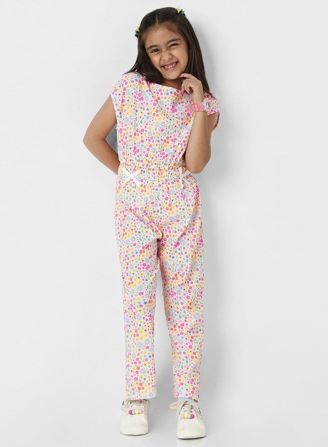 Nautinati Girls Capri Jumpsuit with Boat Neck | Cotton Blend | Age 4-8Years - Image 5