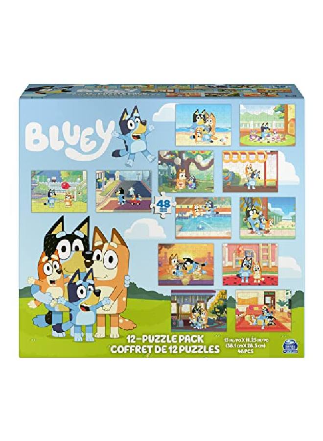 SPIN MASTER ألعاب بلوى 12 عبوة من الألغاز العائلية للأطفال ورياض الأطفال من سن 4 سنوات وما فوق - Image 1