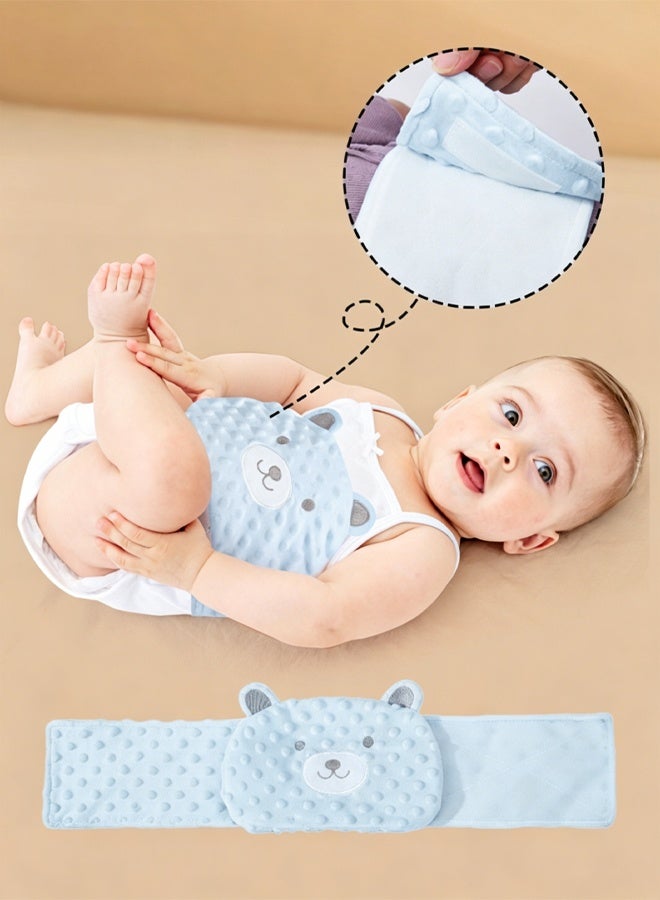 DUNISO Home care Baby Colic Relief Belt,Heated Tummy Wrap for Upset Stomach and Soothes  ,Adjustable 100% Cotton,Baby Belly Protector , 0 - 3 Years (Blue) - Image 1