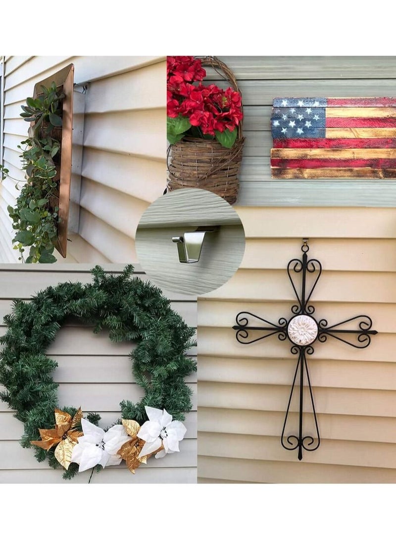 SYOSI Hooks 10 Pack Stainless Steel Low Profile Heavy Duty Vinyl Siding Clips - Image 4