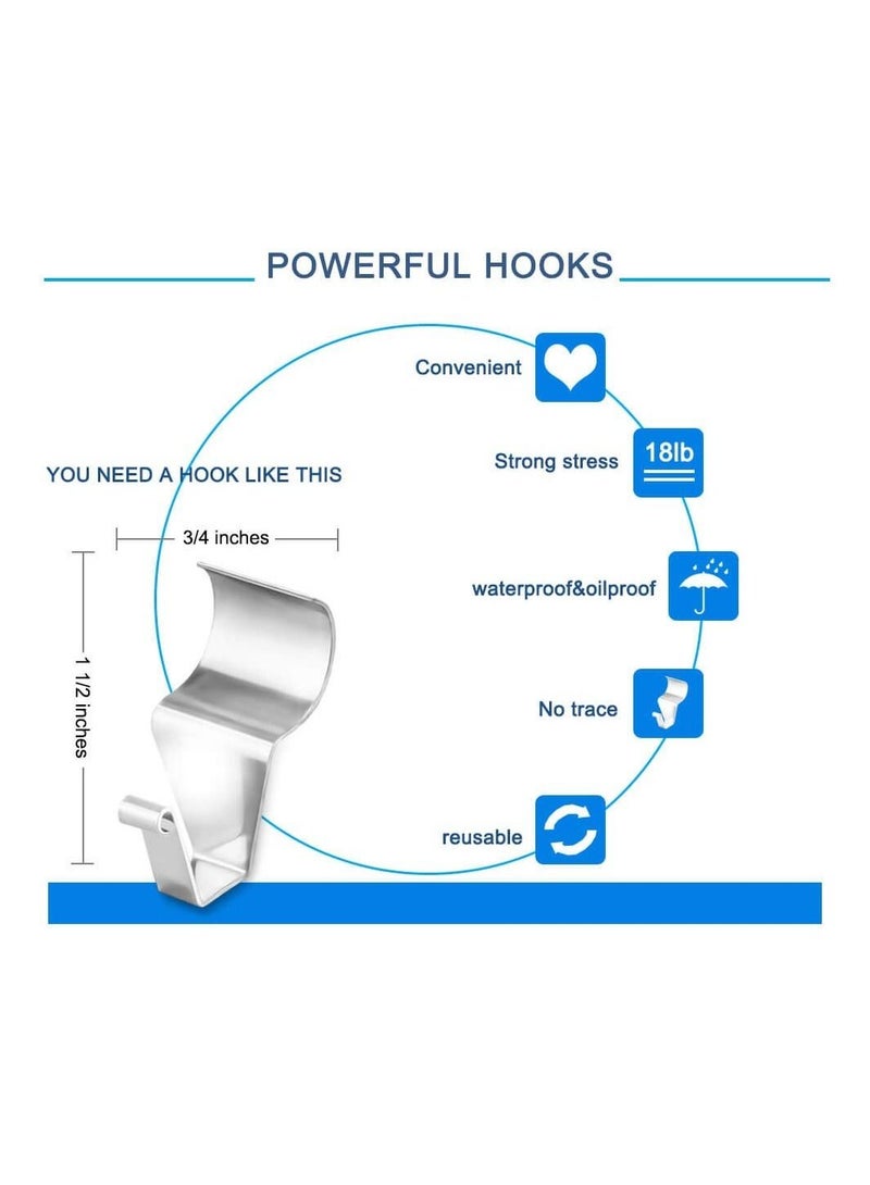 SYOSI Hooks 10 Pack Stainless Steel Low Profile Heavy Duty Vinyl Siding Clips - Image 2