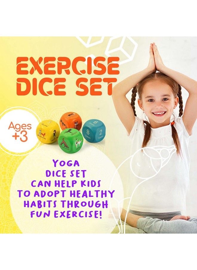 BETTERLINE - Fun Fitness Dice For Kids Children'S Workout Dice And Yoga Dice Set Fitness Exercise Dice Game With Kids Yoga Poses Childrens Foam Exercise Dice Great Kids Exercise Equipment Kids Ages 3+ - Image 1