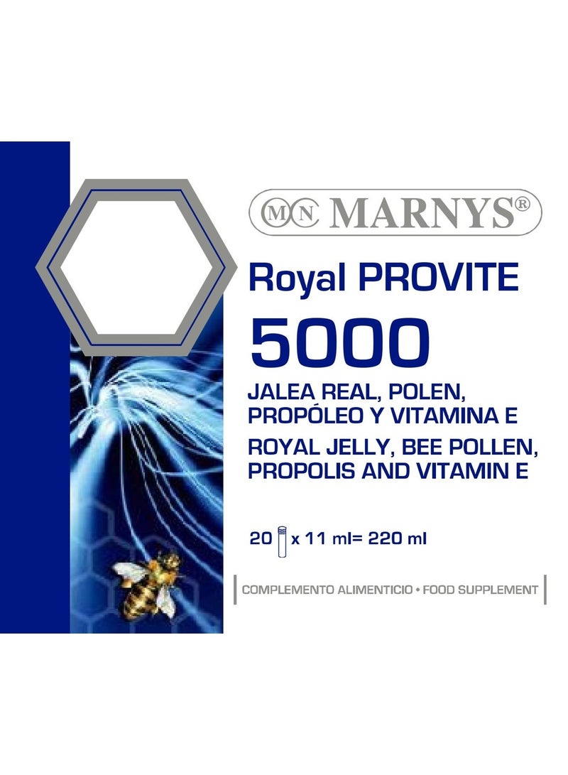 Marnys Royal Provite 5000 - Natural Energy & Immune Support with Concentrated Royal Jelly - Propolis - Bee Pollen - Vitamin E - 20 Drinkable Vials - Image 5