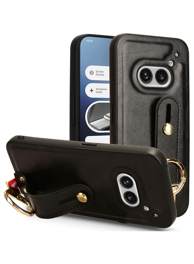 حافظة متوافقة مع لا شيء ، جراب هاتف 2 أمبير مع سوار معصم ، غطاء هاتف من جلد البولي يوريثان مريح ، مزيج غير قابل للانزلاق ، بدون أي شيء ، 2 أمبير - Image 1