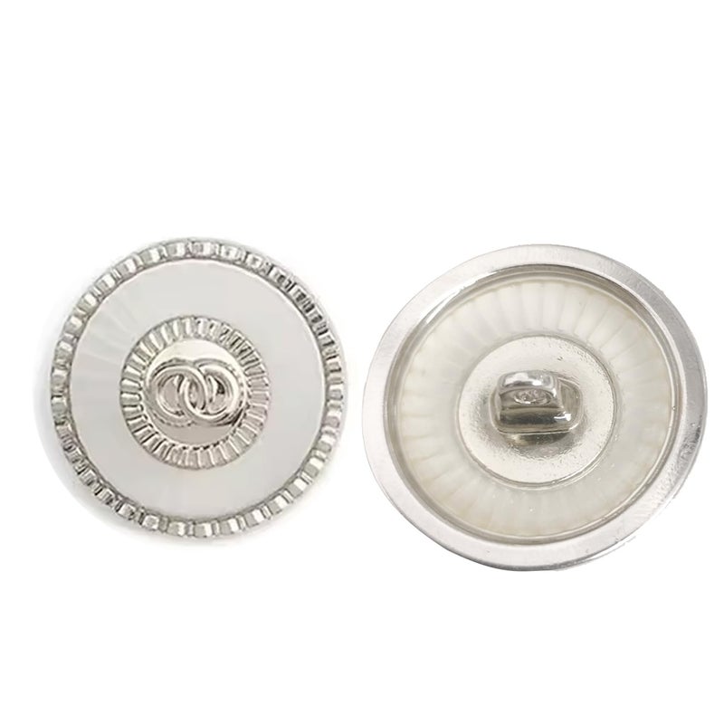 Aakriti Aakriti 12-Piece Luxury Round Metal Buttons Set – Custom Silver Shank Zinc Alloy Sewing Buttons for Blazers, Sherwanis, Suits, Sport Coats, Uniforms, Jackets, and Shirts (6 x 20mm & 6 x 25mm) - Image 5