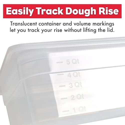 Brod & Taylor Proofing Container With 6L Capacity, Fits Up to 3000 Grams of Dough – Dough Rising Box for Bread, Sourdough & Pizza (Dishwasher Safe, BPA-Free) - Image 4