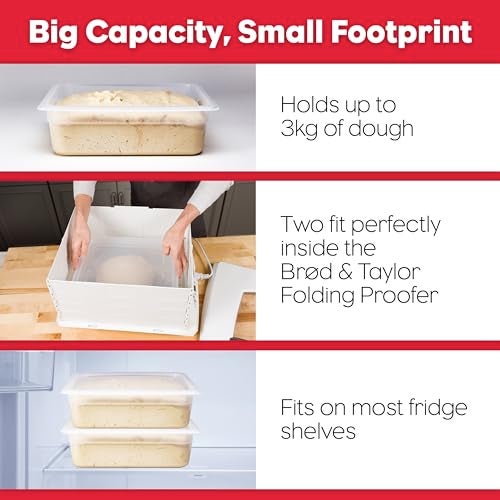 Brod & Taylor Proofing Container With 6L Capacity, Fits Up to 3000 Grams of Dough – Dough Rising Box for Bread, Sourdough & Pizza (Dishwasher Safe, BPA-Free) - Image 5