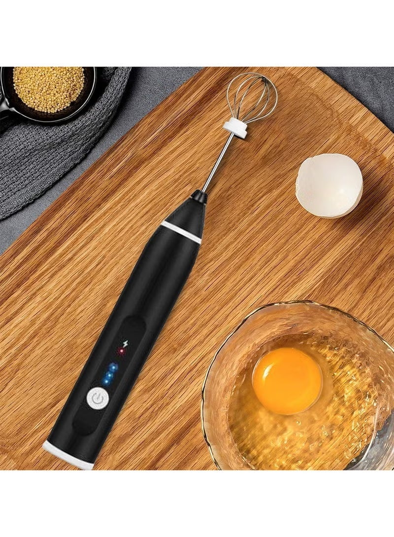 2-in-1 Nescafé and Egg Whisk - Rechargeable Electric Foam Beater with USB Port - Milk and Coffee Whisk with 3 Speeds - Image 5