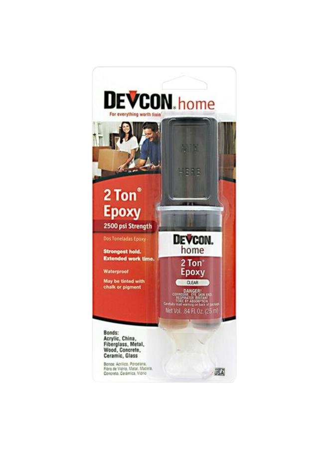 DEVCON 2500-Psi High Strength 2 Ton Waterproof Epoxy Adhesive Clear 25ml