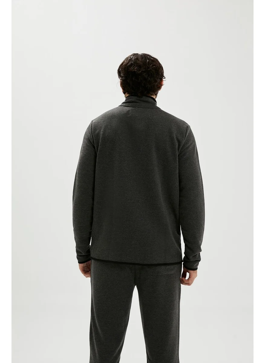 Bad Bear Backup Half Zip Men's Gray Sweatshirt