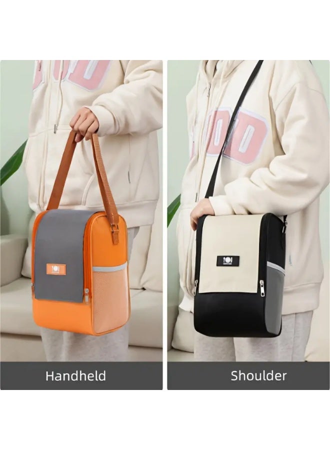 Insulated Reusable Lunch Bag for Adults Men and Women, Large Leak Proof Bag, Black - Image 2