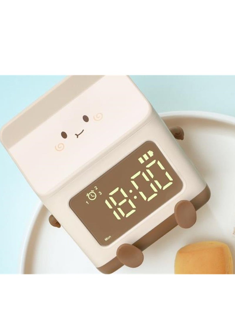 Milk carton alarm clock children's sleep training creative electronic clock silent bedside wake-up alarm clock countdown alarm clock  - Image 2