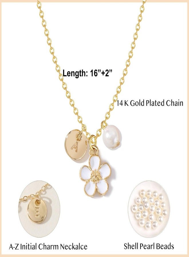 ENASAL Flower Girl Proposal Gift,Flower Girl Gift Necklace,Will You Be My Flower Girl,Initial Dainty Letter Pendant Pearl Necklace Jewelry for Women, Wedding Bride Party Bridal Shower Gift（S） - Image 4