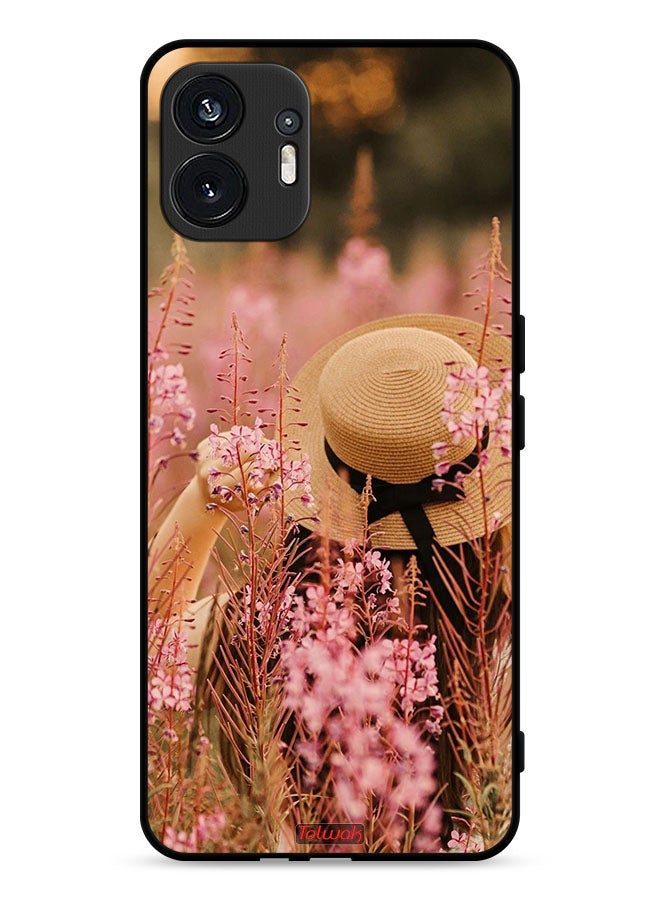 Tolwak Nothing Phone (2) 5G Protective Case Cover Hat Girl In Flowers - Image 1