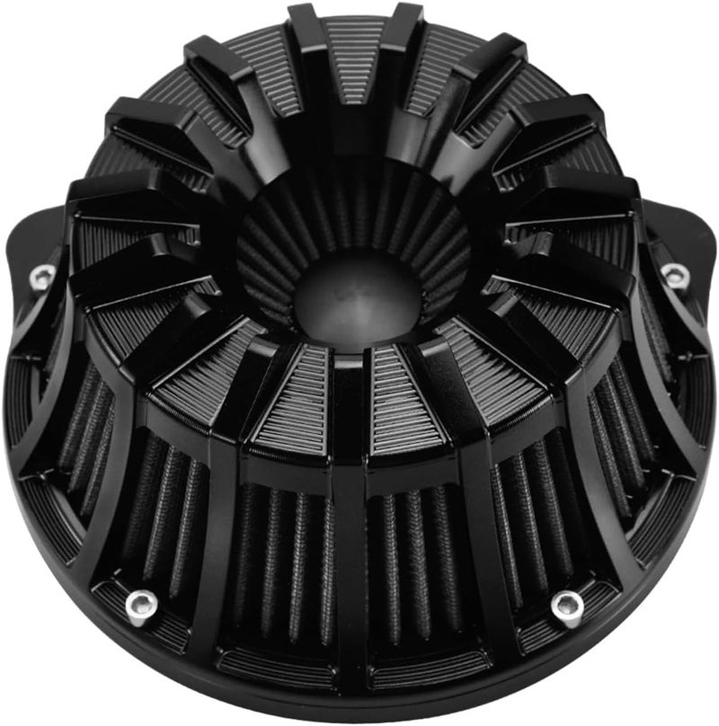 Yurefax Black Motorcycle Air Cleaner Filter and Horn Cover - Image 4
