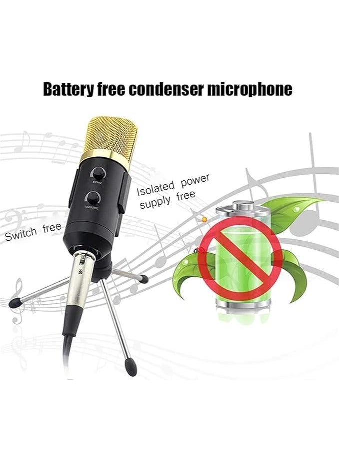 PC Microphone, USB Condenser Microphone Kit, Professional Recording Plug and Play Microphone Set, with Tripod Stand, for Computer Laptop Singing Podcasting Streaming Gaming - Image 4