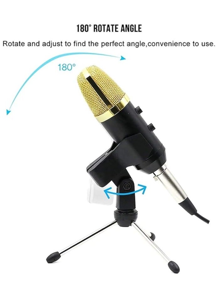 PC Microphone, USB Condenser Microphone Kit, Professional Recording Plug and Play Microphone Set, with Tripod Stand, for Computer Laptop Singing Podcasting Streaming Gaming - Image 5