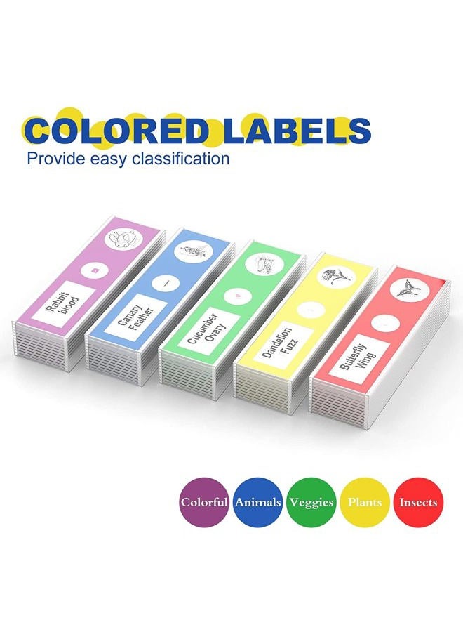 Jiusion 60Pcs Prepared Microscope Slides Specimen Animals Insects Plants Flowers Sample Biological Specimen, Stereo Microscope Slide for Kids Children Students Enlighten Education - Image 2