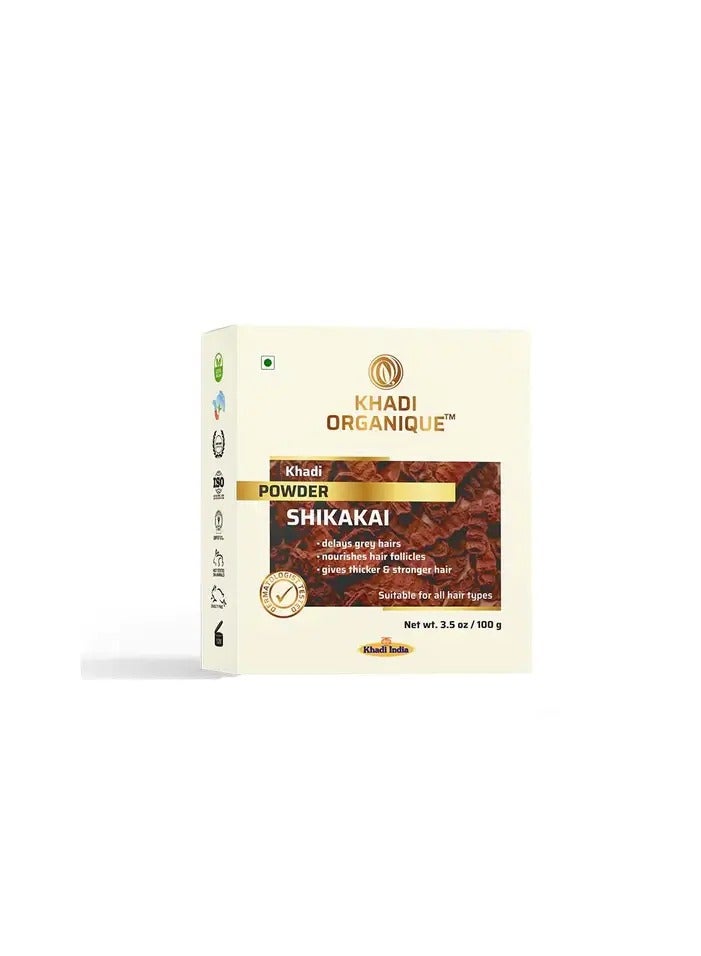Khadi Organique 100% Pure Organic Shikakai Powder for Hair Gives Thicker & Stronger Hair - Image 2
