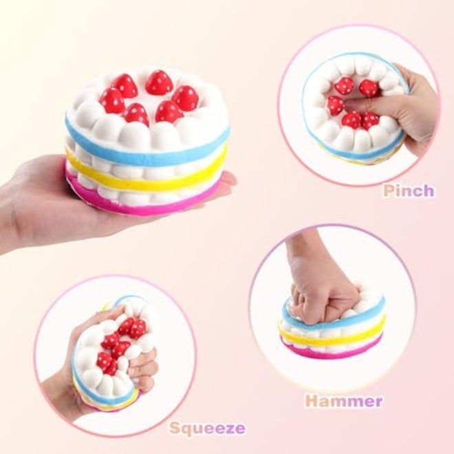 Anboor Slow Rising Cake Squishy Toy - Kawaii Stress Relief Collectible, Random Color - Image 5