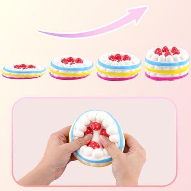 Anboor Slow Rising Cake Squishy Toy - Kawaii Stress Relief Collectible, Random Color - Image 4