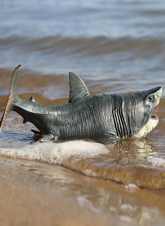 EOIVSH Large Megalodon Shark Toy, Plastic Ocean Animal Figurine, Realistic Sea Monster Toy Figure for Collection Gift, Bath Toy, Cake Topper - Image 4
