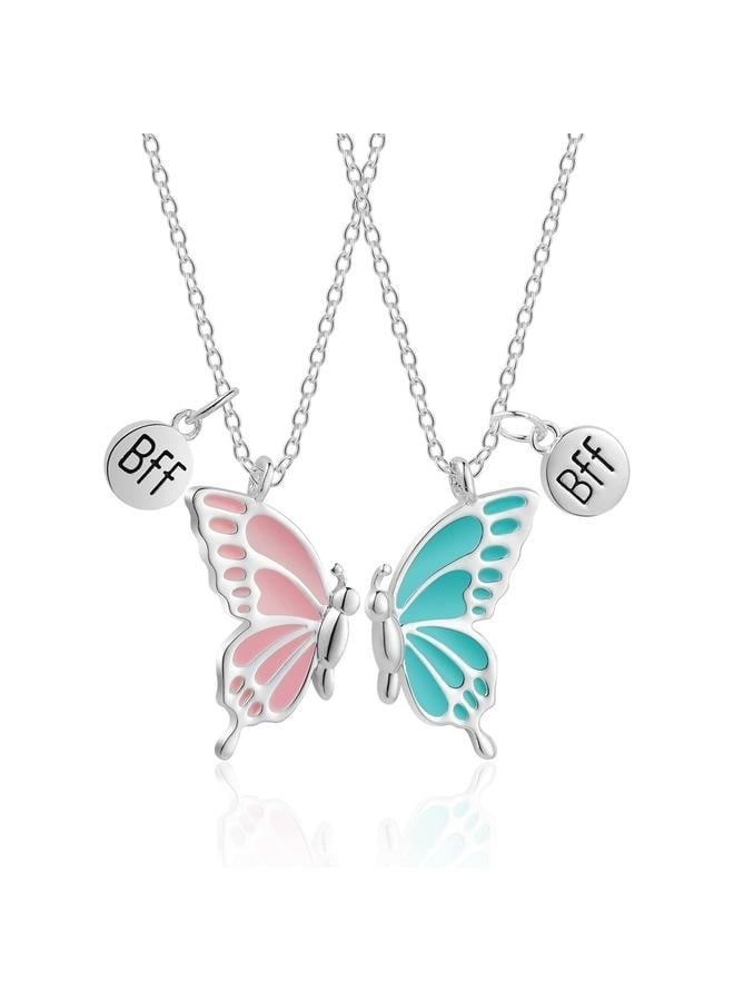 Cute erfly Necklaces for 2, Enamel erfly Friendship Necklace for Teen Girls Women Best Friend Birthday Gift  - Image 5