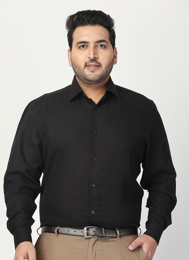 PlusS قميص كاجوال أسود للرجال - Image 1