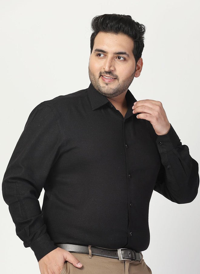 PlusS قميص كاجوال أسود للرجال - Image 3