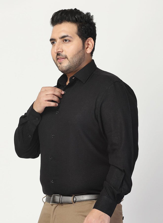 PlusS قميص كاجوال أسود للرجال - Image 4