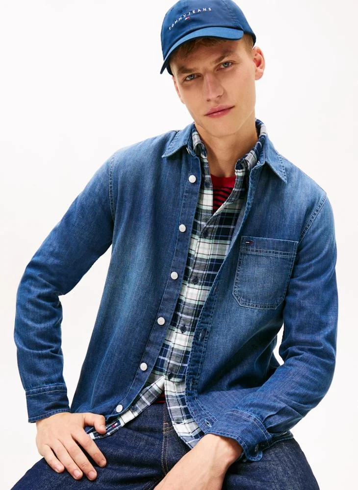 TOMMY JEANS  Denim Regular Fit Shirt for Men | Best Price UAE