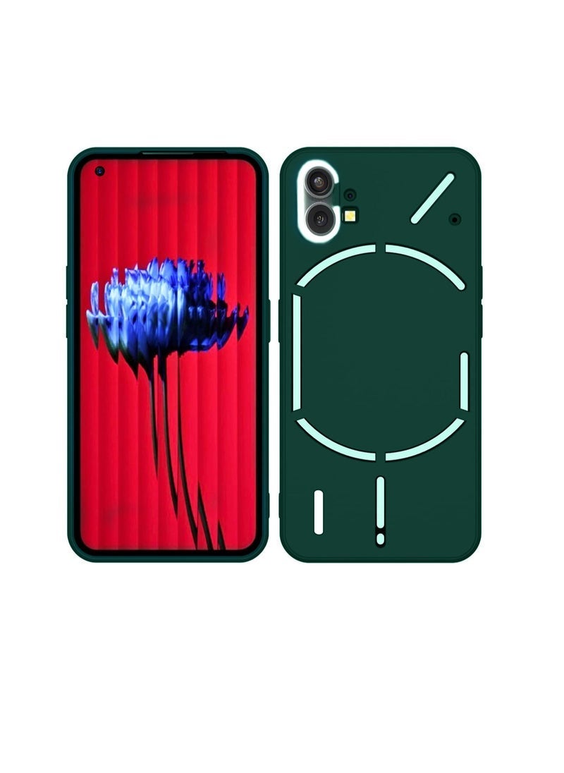 ELTRAZONE Liquid Silicone Ultra Thin TPU Phone Case Cover For Nothing Phone 1 5G 2022 Dark Green - Image 4