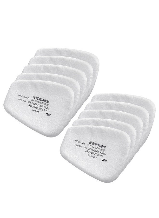 3M - 3M 5N11 10PCS Filter Cotton N95 Particulate Filter for Gas Mask Respirator Use with 501 filter cover and 6000 Series Filter Cartridges - Image 1