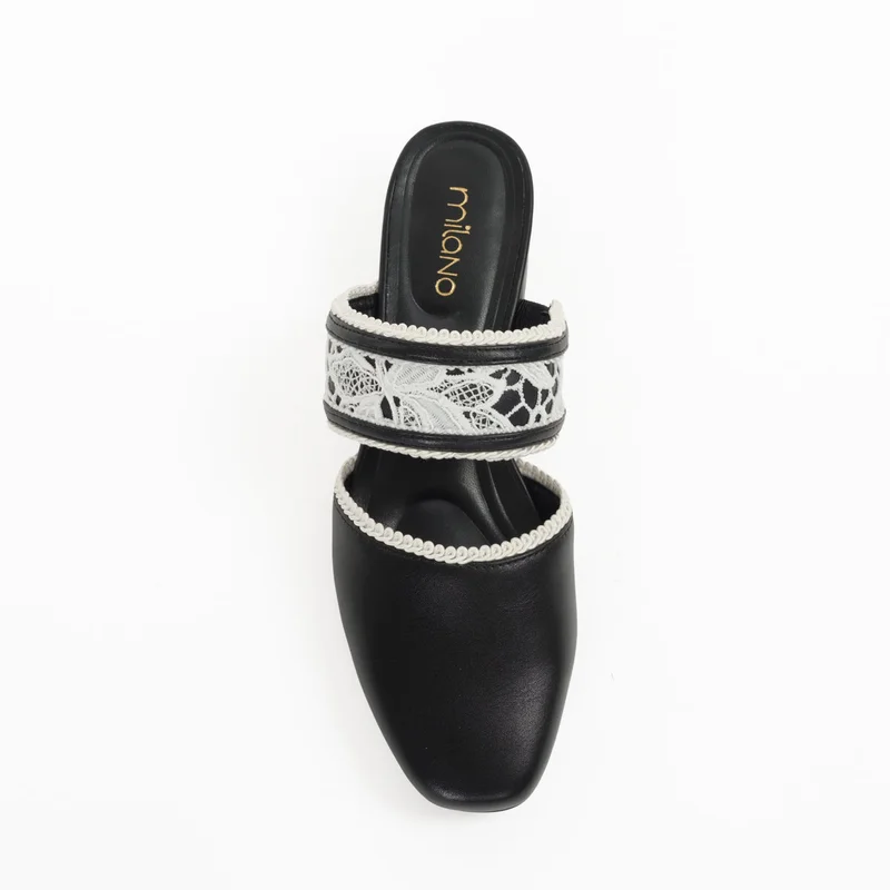 Milano BLACK SHAYDA Flat Shoes & Slip-ons for Women | Best Price UAE