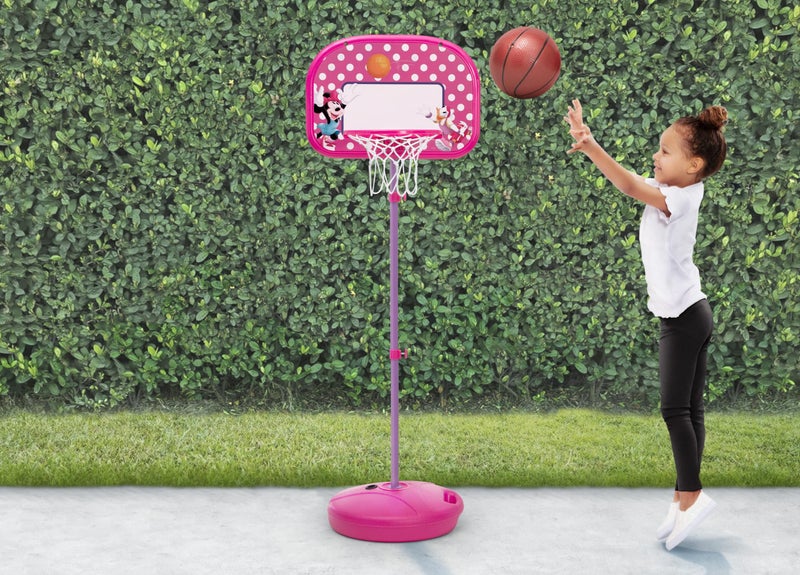 Delta Children Disney Minnie Mouse Basketball Hoop Set for Kids, Pink - Image 2