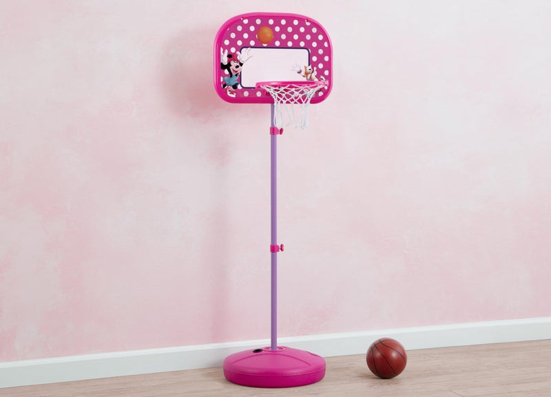 Delta Children Disney Minnie Mouse Basketball Hoop Set for Kids, Pink - Image 3