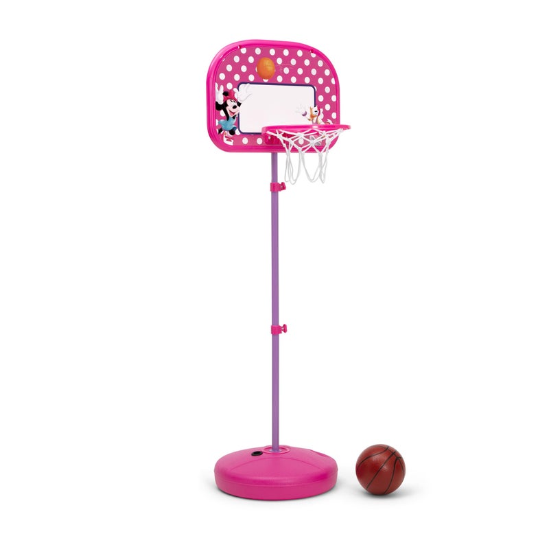 Delta Children Disney Minnie Mouse Basketball Hoop Set for Kids, Pink - Image 1