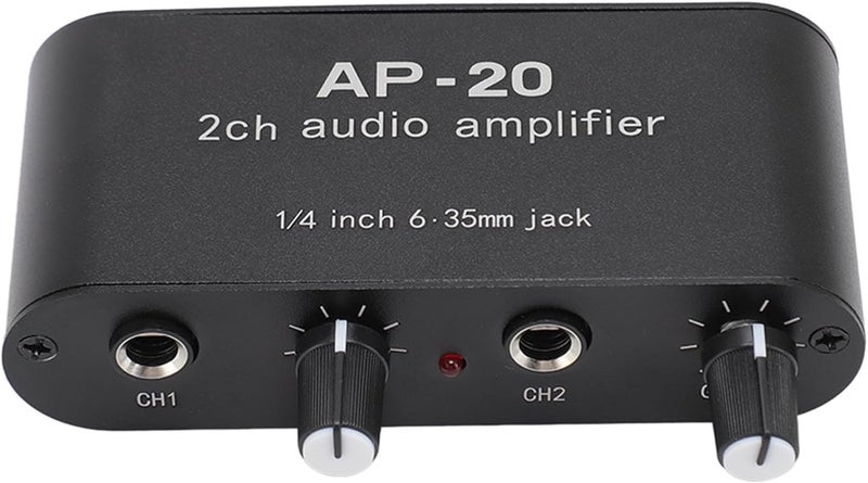 Semme 2 Channel Preamplifier Preamp Preamp Channel Sound Amplifier 4 Inch 6 35mm HiFi Preamplifier for Mic and Instruments Independent Gain Adjustment Stereo Switcher - Image 3