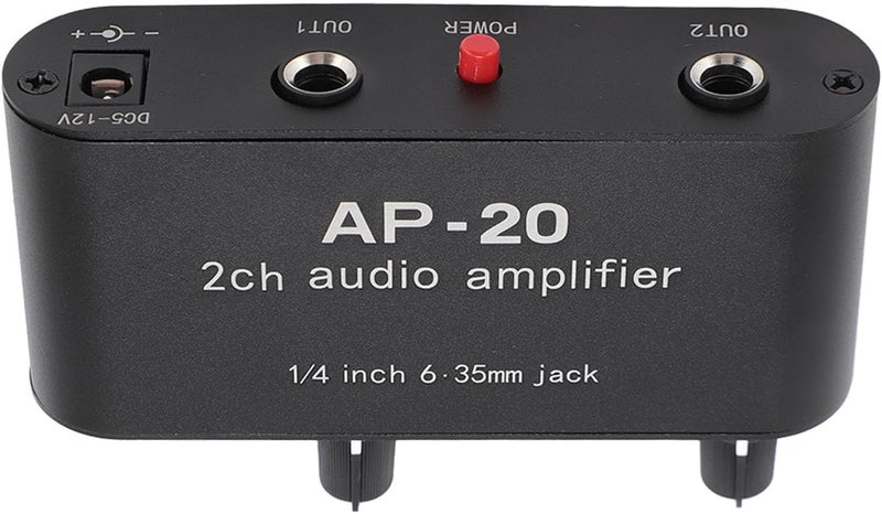 Semme 2 Channel Preamplifier Preamp Preamp Channel Sound Amplifier 4 Inch 6 35mm HiFi Preamplifier for Mic and Instruments Independent Gain Adjustment Stereo Switcher - Image 5