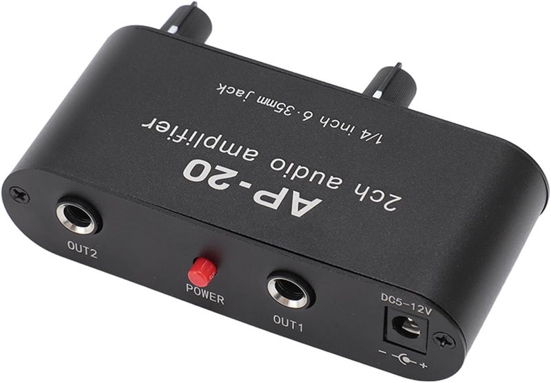 Semme 2 Channel Preamplifier Preamp Preamp Channel Sound Amplifier 4 Inch 6 35mm HiFi Preamplifier for Mic and Instruments Independent Gain Adjustment Stereo Switcher - Image 4