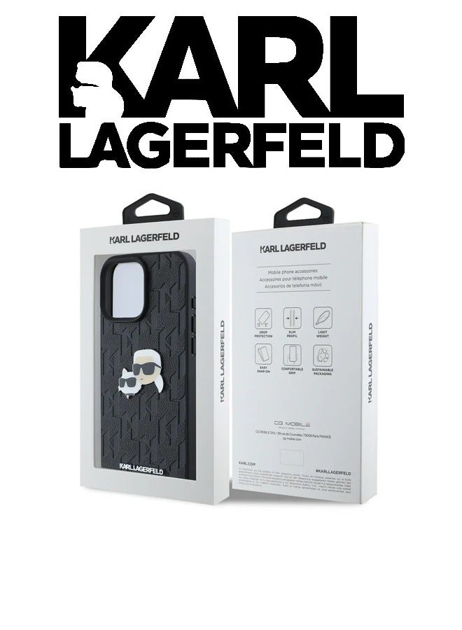 كارل لاغرفيلد كفر حماية خلفية ايفون 16 برو، بشعار اصلي وتصميم من الجلد، معتمد من البراند العالمي كارل لاغرفيلد (KARL LAGERFELD). من سي جي موبايل. أسود - Image 5