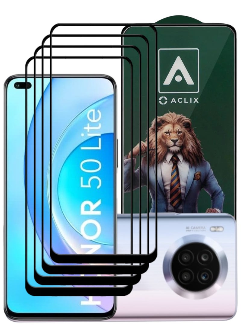 أكاليكس 4 قطع، حماية شاشة،  لهاتف هونور 50 لايت  ، جودة ممتازة. - Image 1