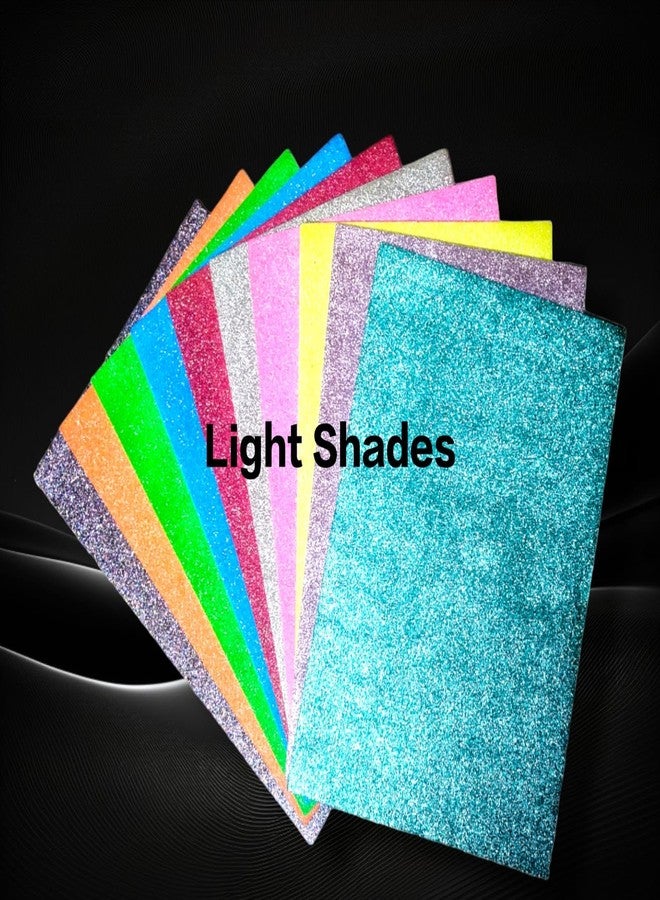 CREATIVE PENCIL 10 Multicolor Glitter/Sparkling Sheets Eva Foam A4 Size Craft Sheets - Non-Adhesive, Ideal for Kids' Crafts, DIY Decorations, Scrapbooking, Card Making, School Projects - Image 2