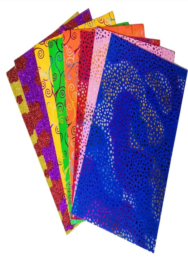CREATIVE PENCIL 10 Multicolor Glitter/Sparkling Sheets Eva Foam A4 Size Craft Sheets - Non-Adhesive, Ideal for Kids' Crafts, DIY Decorations, Scrapbooking, Card Making, School Projects - Image 4