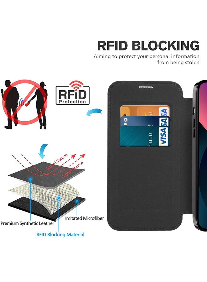 اس-توب جراب هاتف جلدي مضاد للسرقة من MagSafe مغناطيسي RFID لهاتف iPhone 14 - Image 3