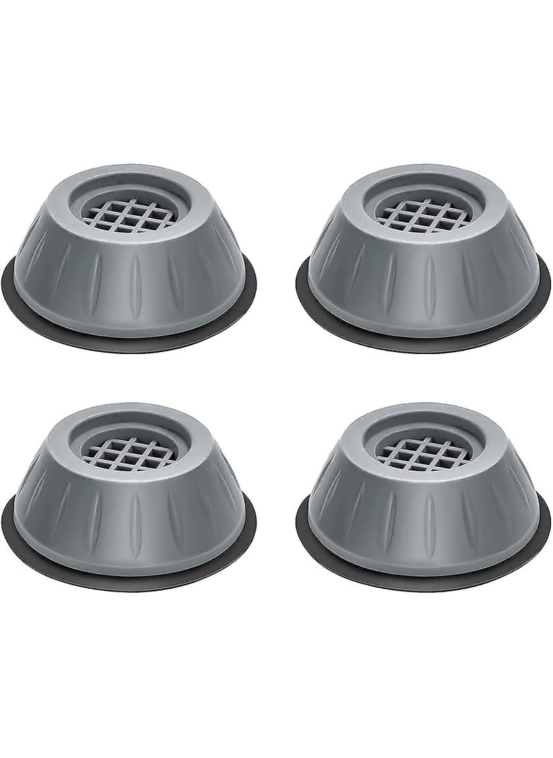 PAP Anti Vibration Pads for Washing Machine and Dryer Shock Absorber Noise Cancelling Washer Support Anti Walk Heightening Pads with Suction Cup Feet Prevent Moving Shaking Universal Size 4 pcs