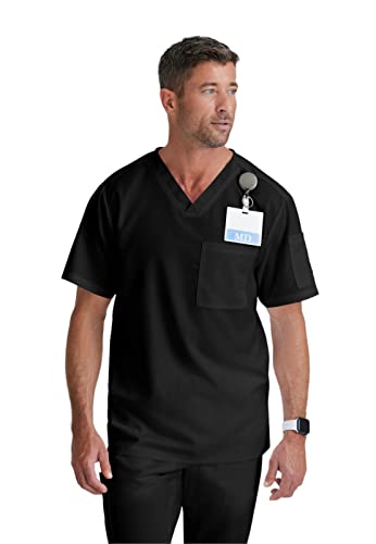 BARCO Grey's Anatomy GRT091 Men's Evan Scrub Top Black XS - Image 1
